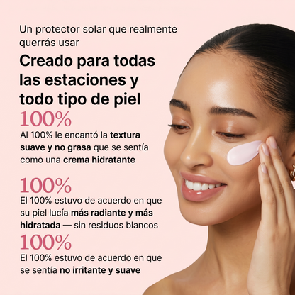 2X1 Protector Solar SPF 50: Efecto Piel de Cristal
