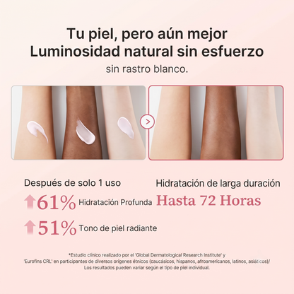 2X1 Protector Solar SPF 50: Efecto Piel de Cristal