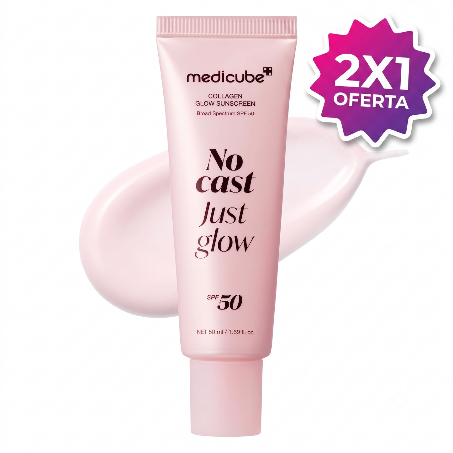 2X1 Protector Solar SPF 50: Efecto Piel de Cristal