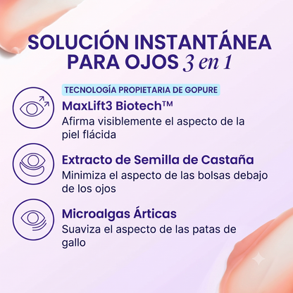 2x1 goPure Instant Lift — Tensor de Ojos en 5 Minutos