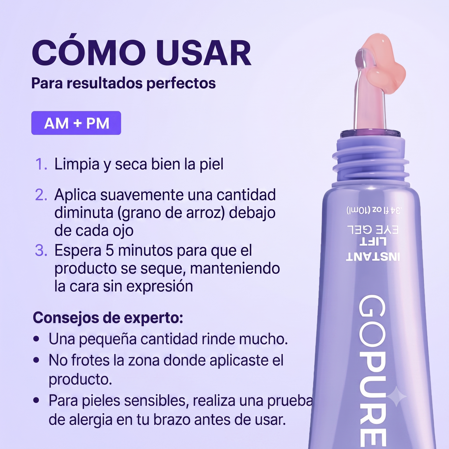 2x1 goPure Instant Lift — Tensor de Ojos en 5 Minutos