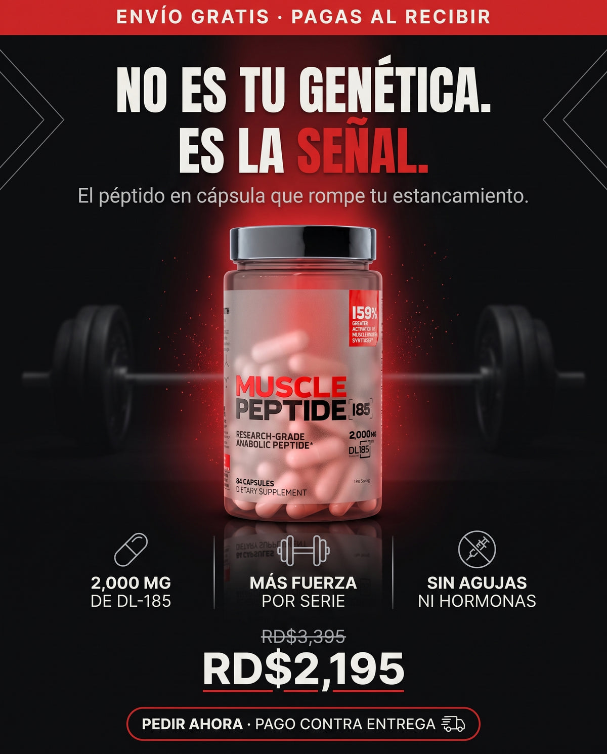 Klyra™ - Muscle Peptide 185 - Vuelve a progresar cuando el gym ya no te da más