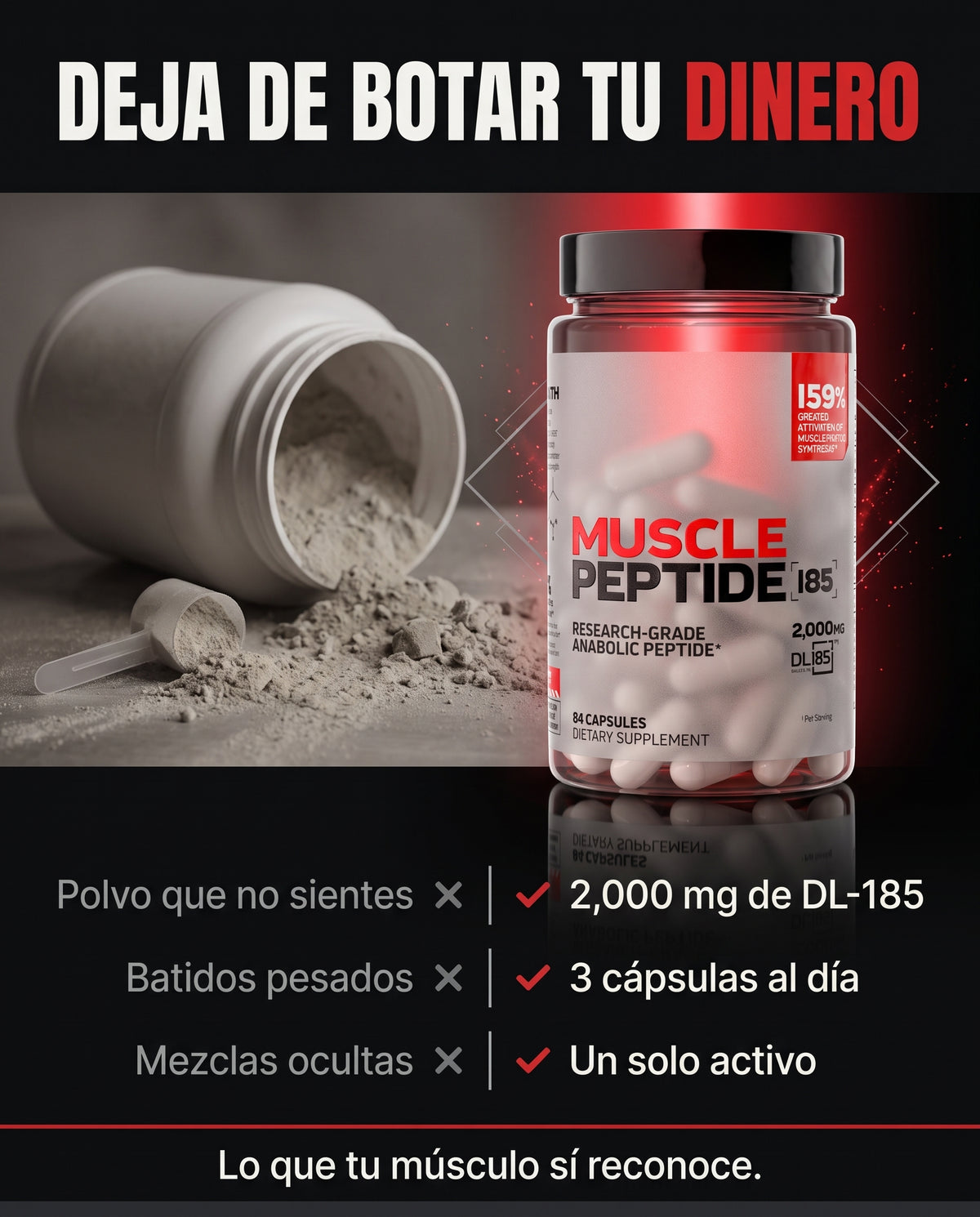 Klyra™ - Muscle Peptide 185 - Vuelve a progresar cuando el gym ya no te da más